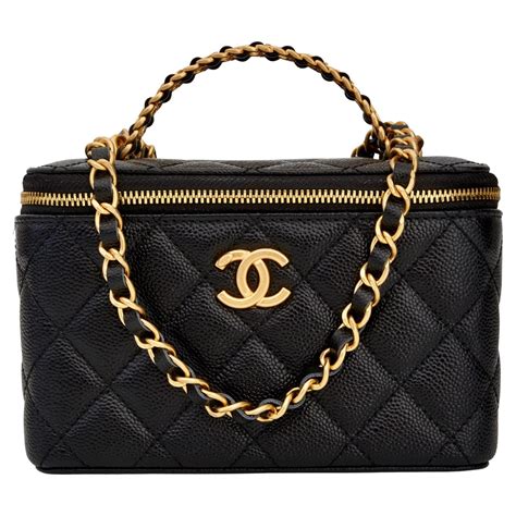 chanel vanity bag medium|Chanel vanity bag with handle.